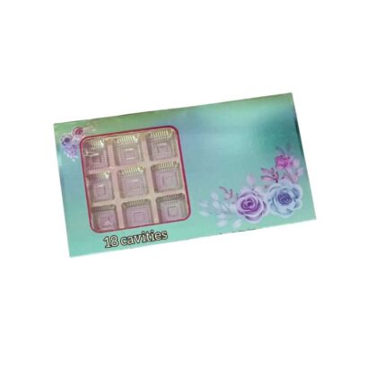 Elegant Floral Chocolate Box with Window & Cavity Insert