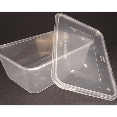Premium Clear Rectangular Microwave-Safe Food Container with Lid