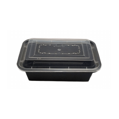 Premium RE Series Rectangular Takeaway Containers with Clear Embossed Lid (Multiple Sizes)