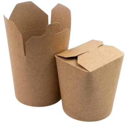 Eco-friendly kraft paper boat trays holding fried chicken, cheese balls, and french fries